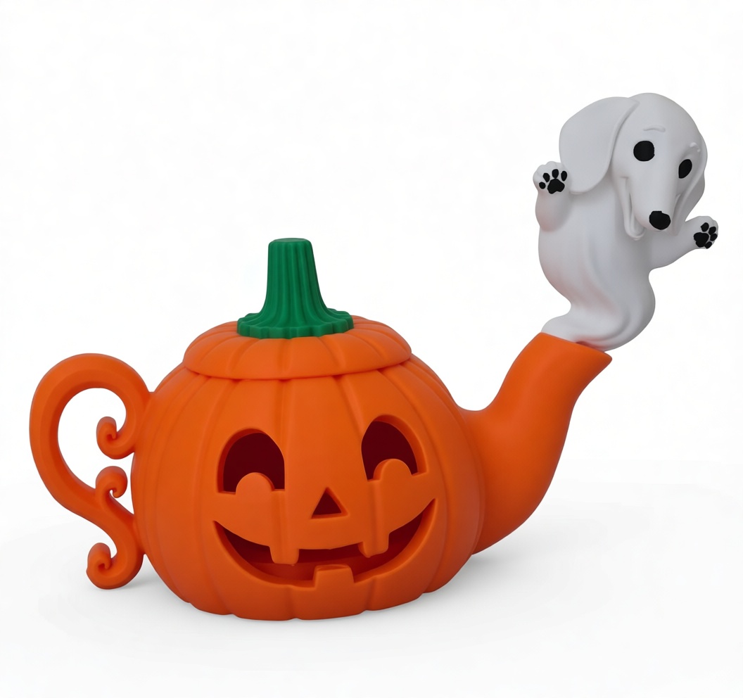 Jack-o'-Lantern Teapot free 3D printable STL