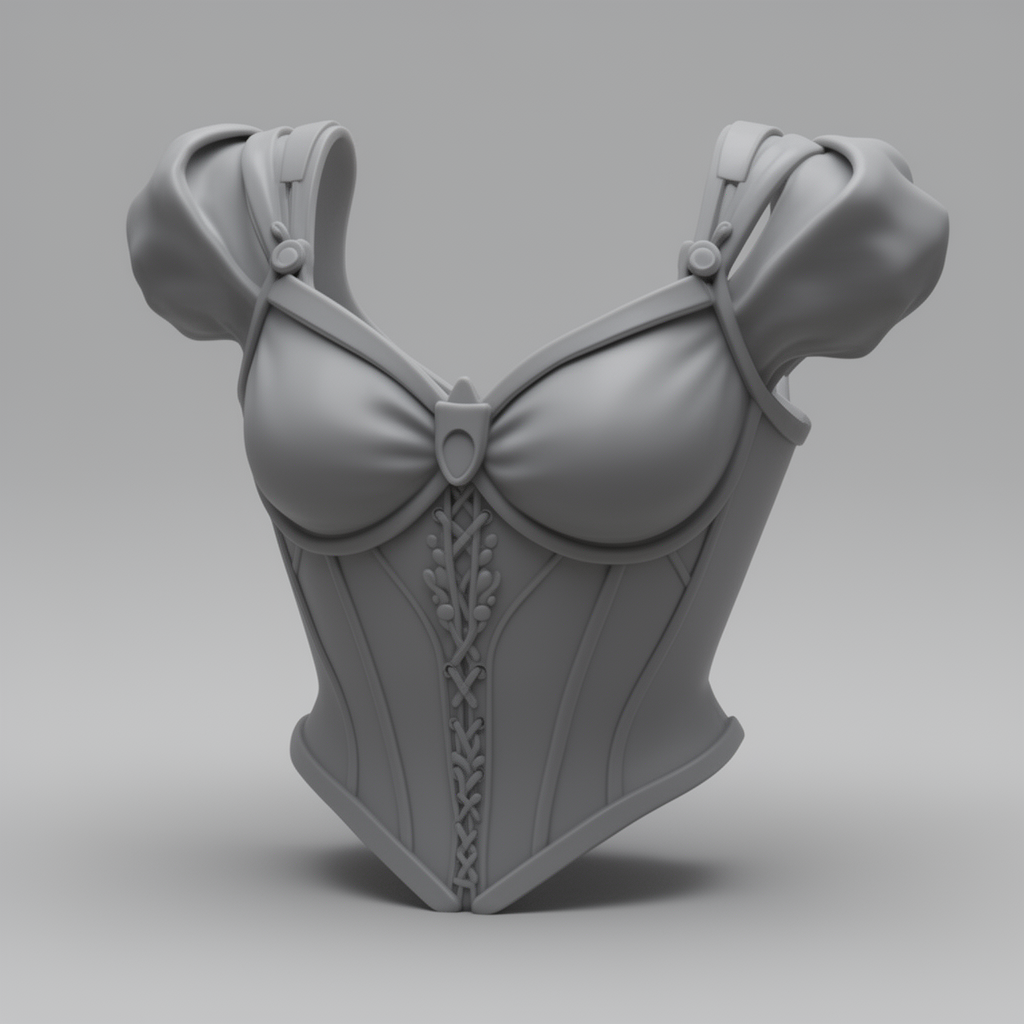 Cinderella Breastplate Front free 3D printable STL