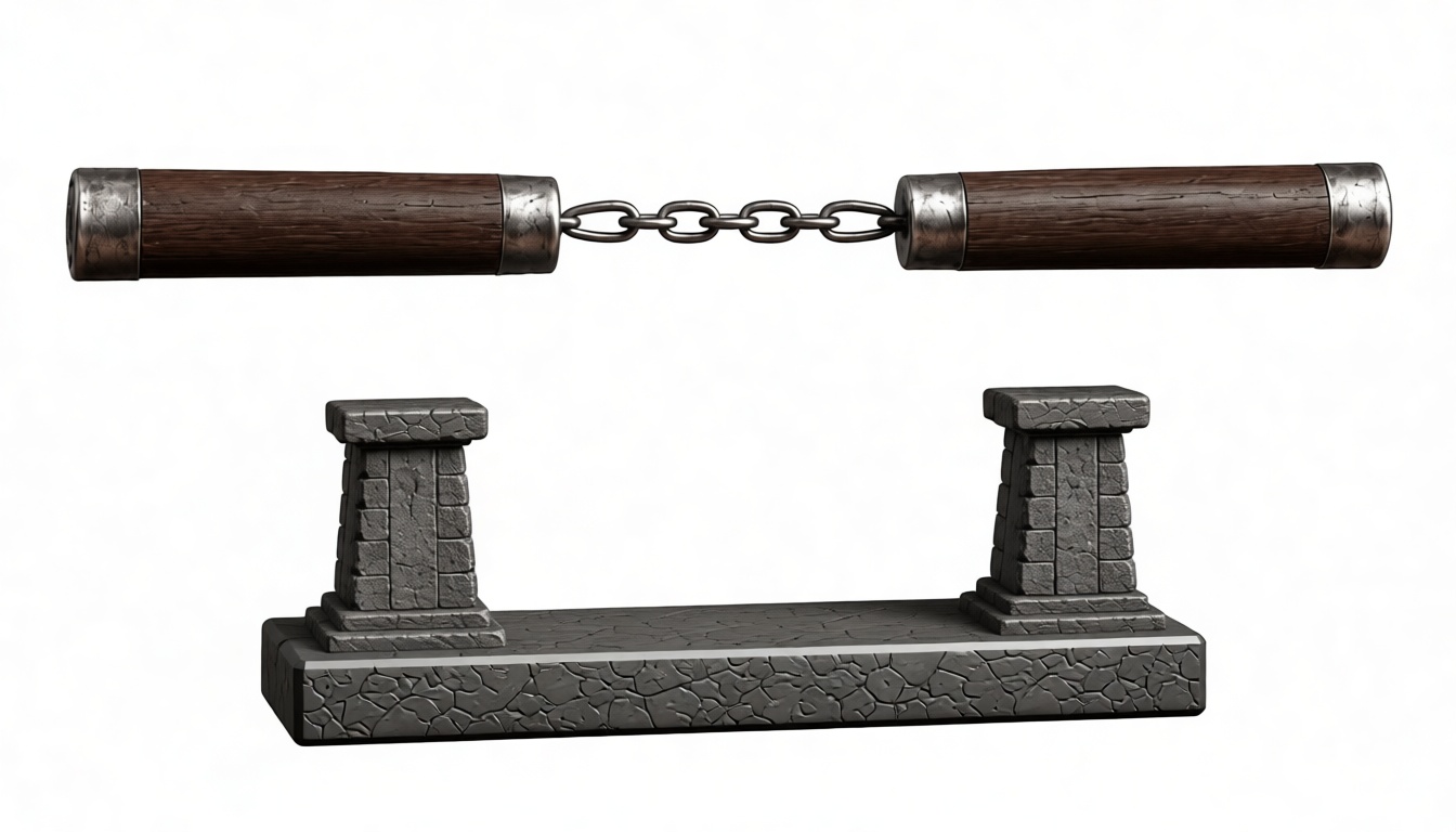 Nunchaku Display Stand free 3D printable STL