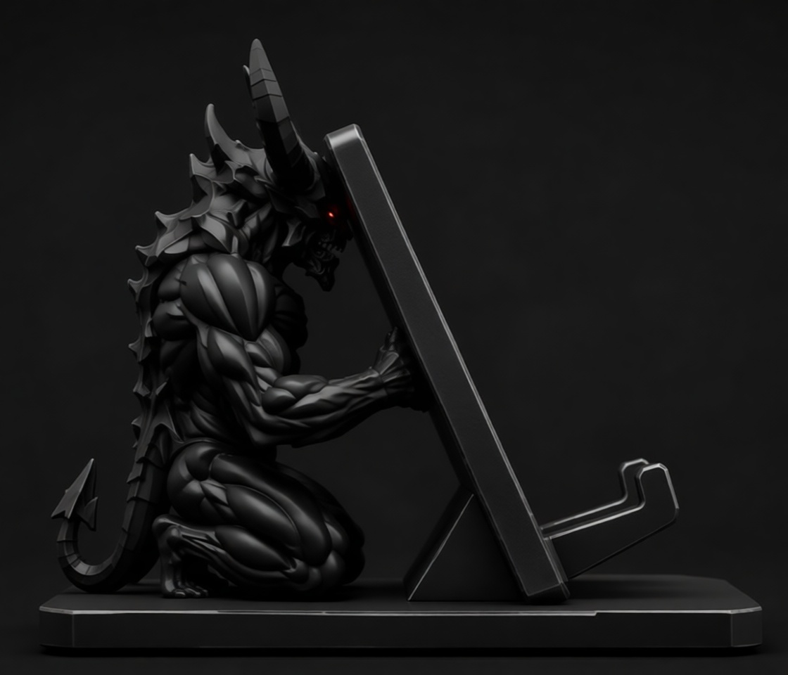 Demonic Gargoyle Phone Stand free 3D printable STL