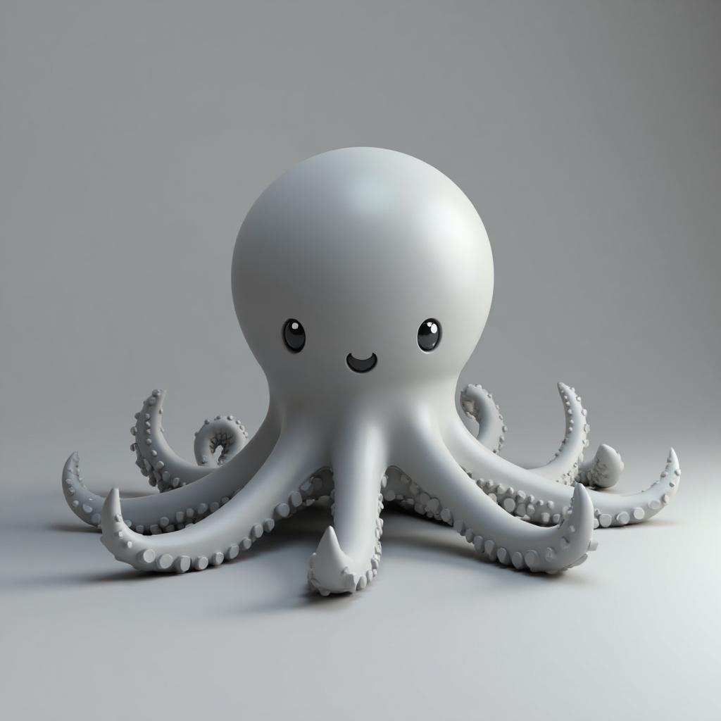 Cute Octopus Figurine free 3D printable STL