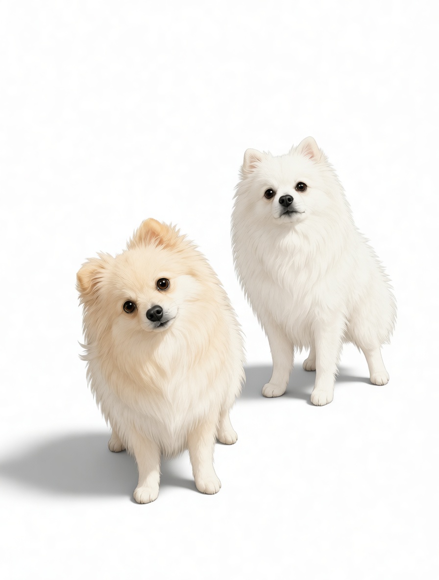 Pomeranian Dog Figurines free 3D printable STL