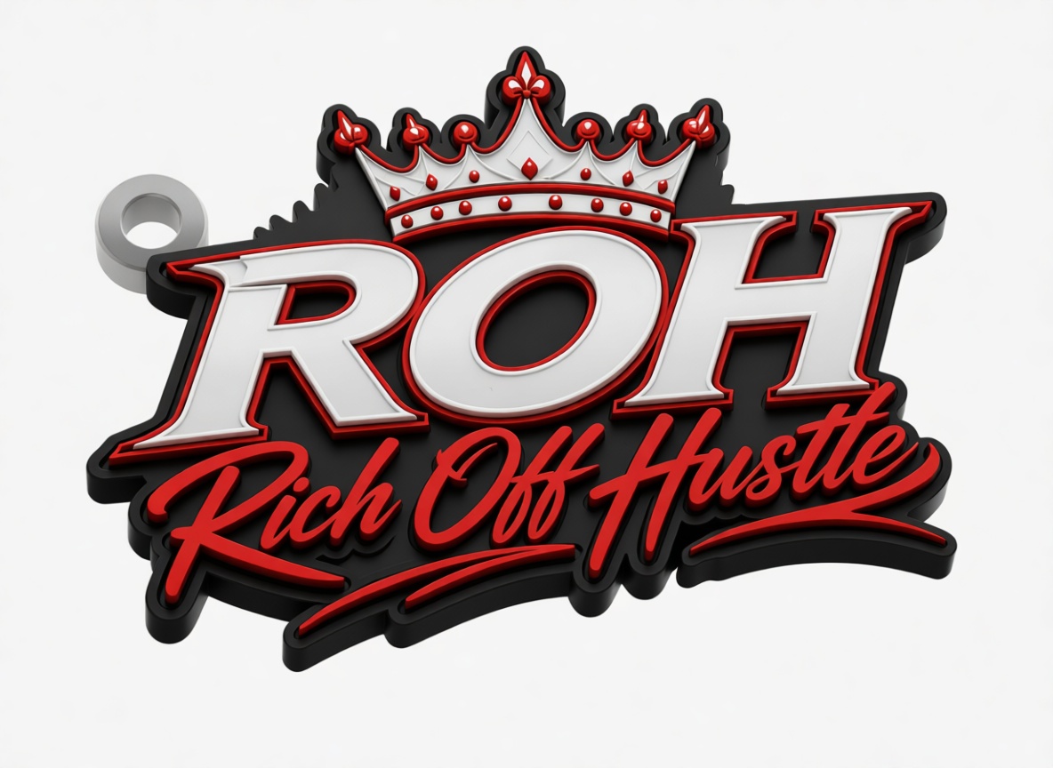 Rich Off Hustle Logo Pendant free 3D printable STL