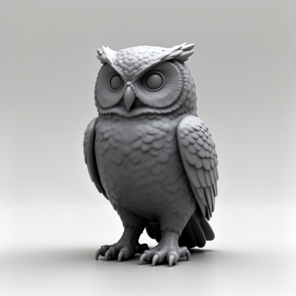 Realistic Owl Figurine free 3D printable STL