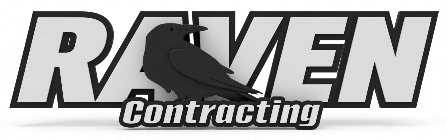 Raven Logo Sculpture free 3D printable STL
