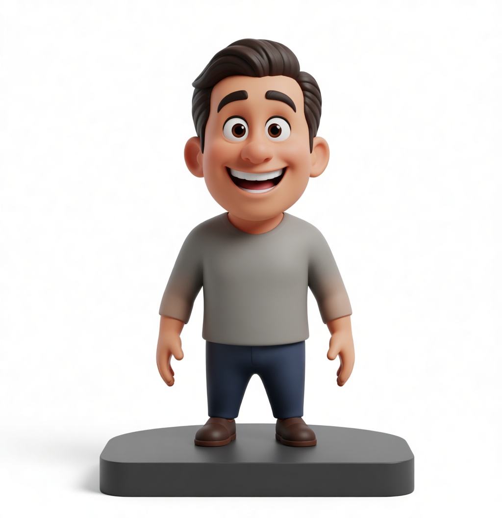 Smiling Man Figurine free 3D printable STL