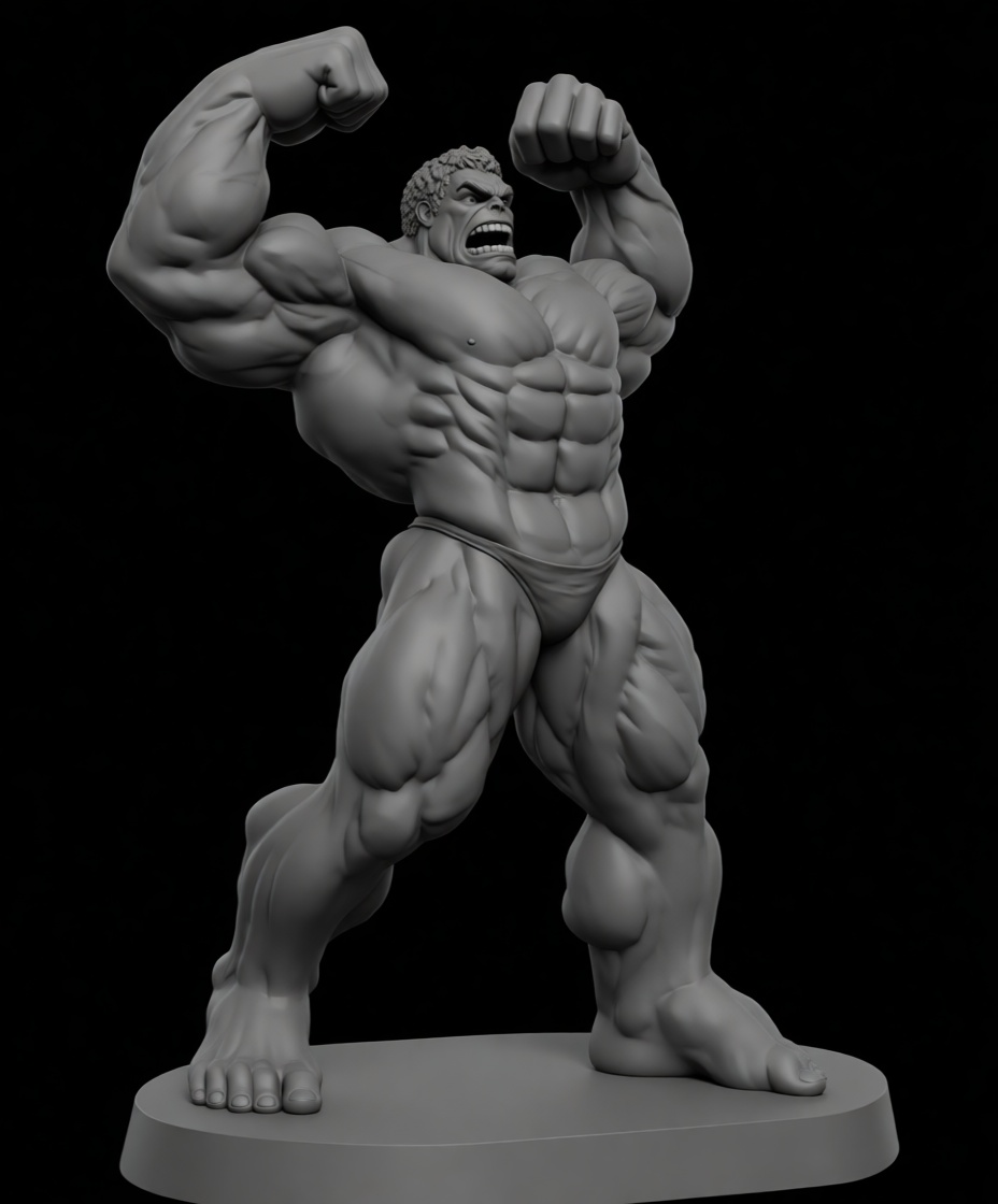 Hulk Figurine free 3D printable STL