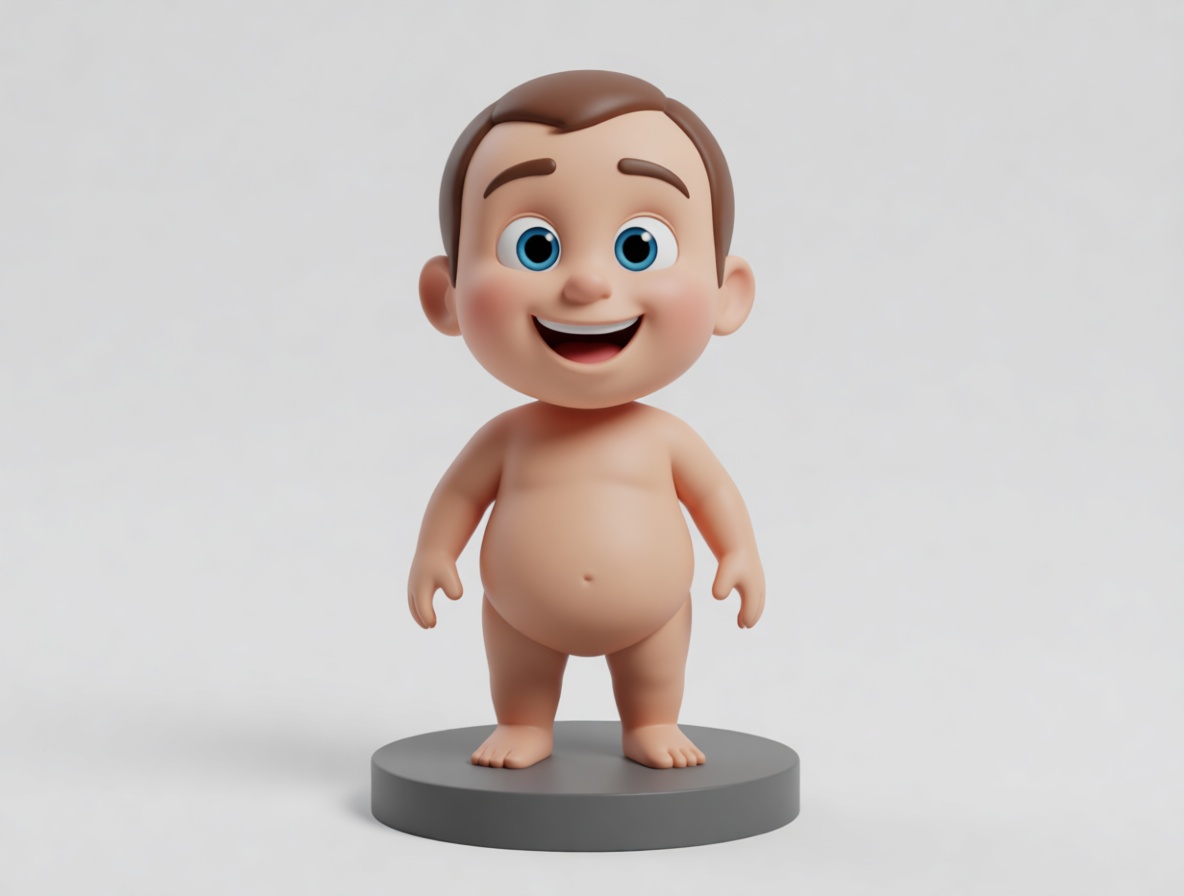 Smiling Baby Figurine free 3D printable STL