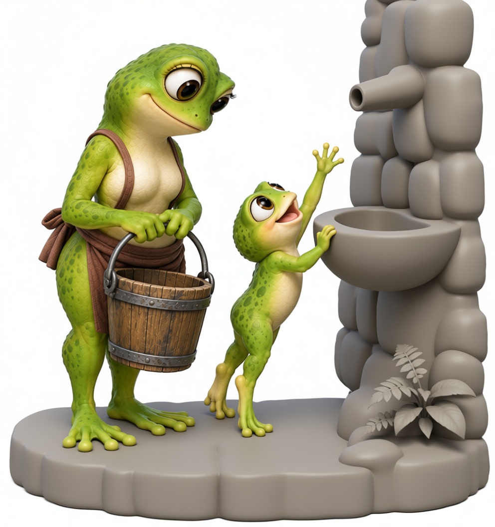 Frog Family Figurine free 3D printable STL