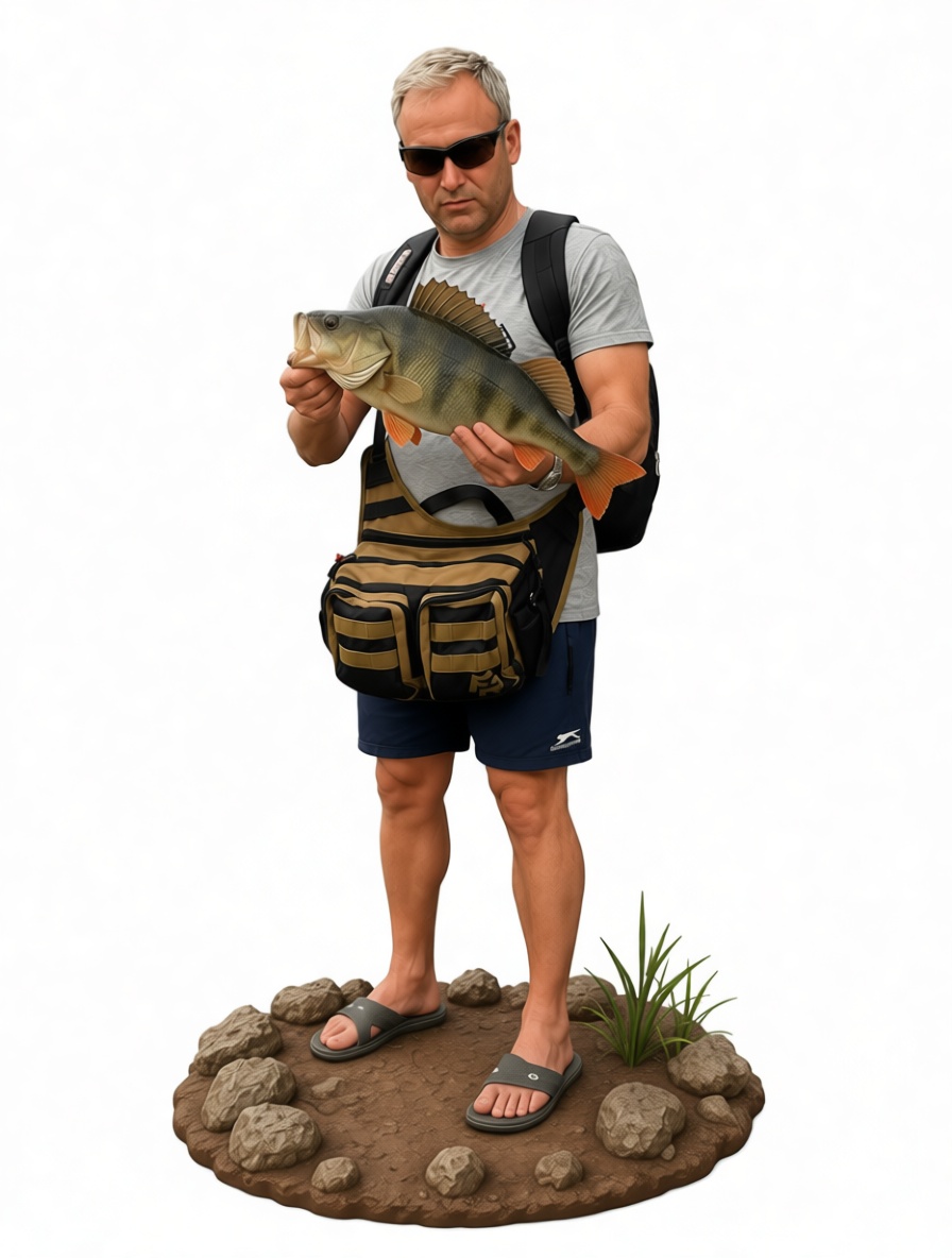 Fisherman with Perch Figurine free 3D printable STL
