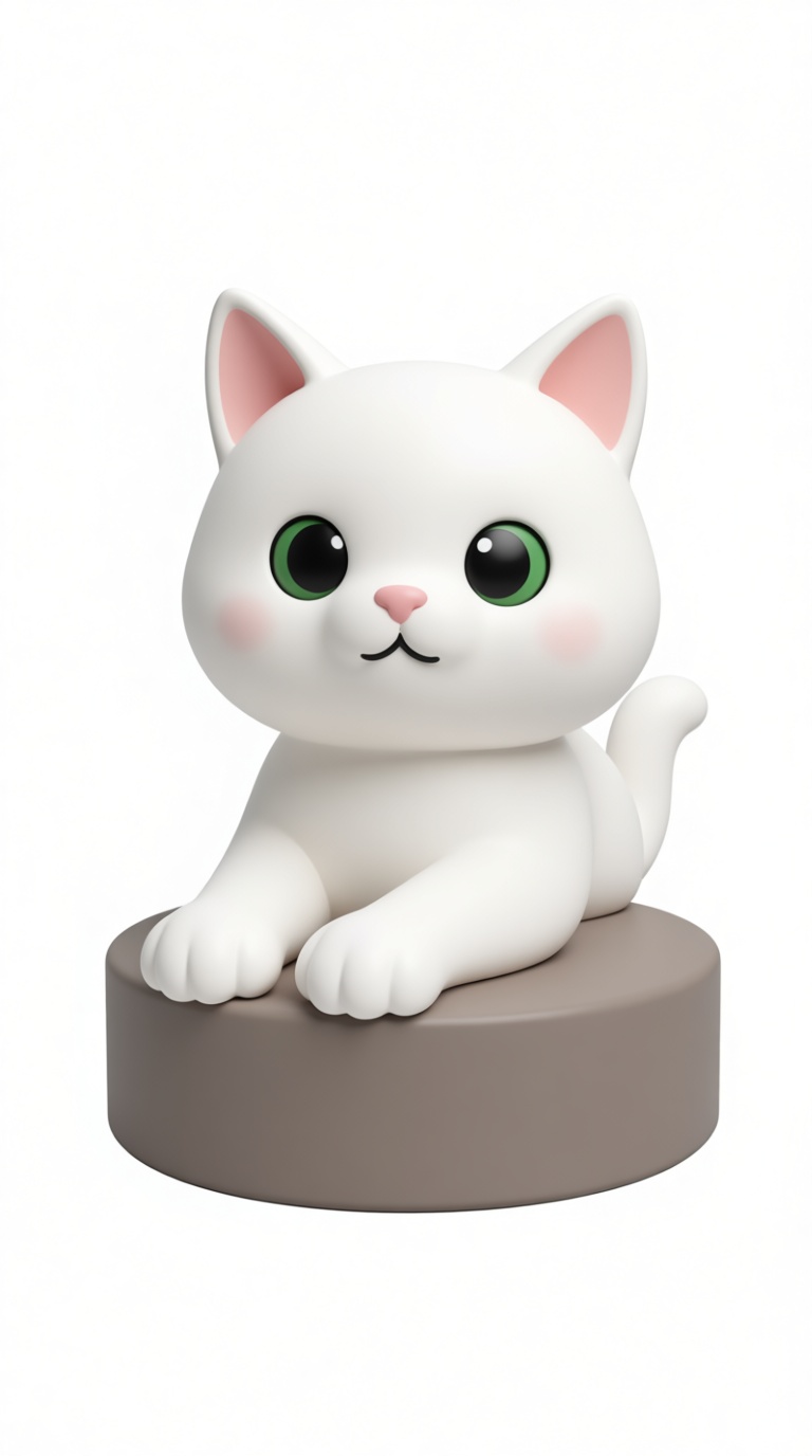 White Cat Figurine free 3D printable STL
