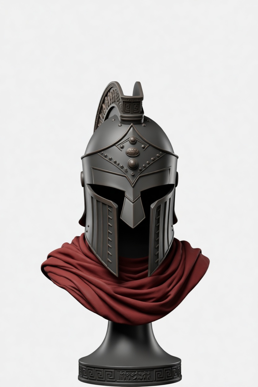 Ancient Greek Hoplite Helmet Bust free 3D printable STL