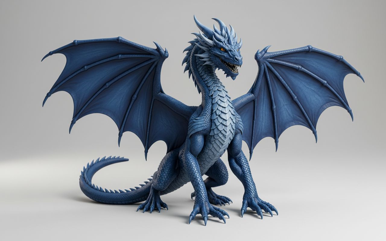 Blue Dragon Figurine free 3D printable STL
