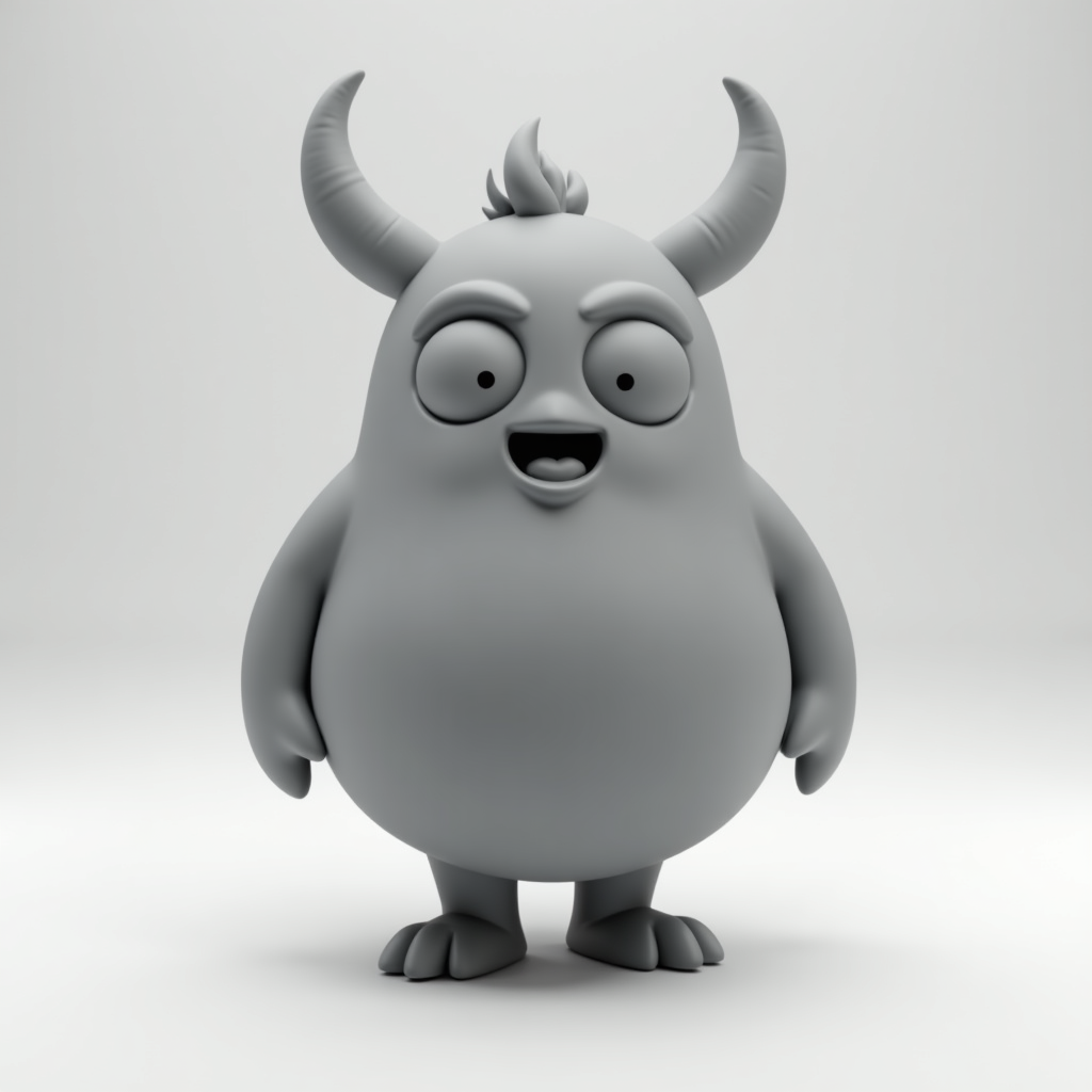 Charming Cartoon Monster free 3D printable STL