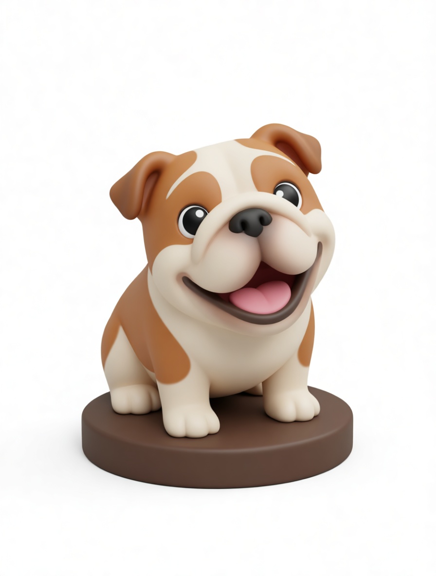 English Bulldog Figurine free 3D printable STL