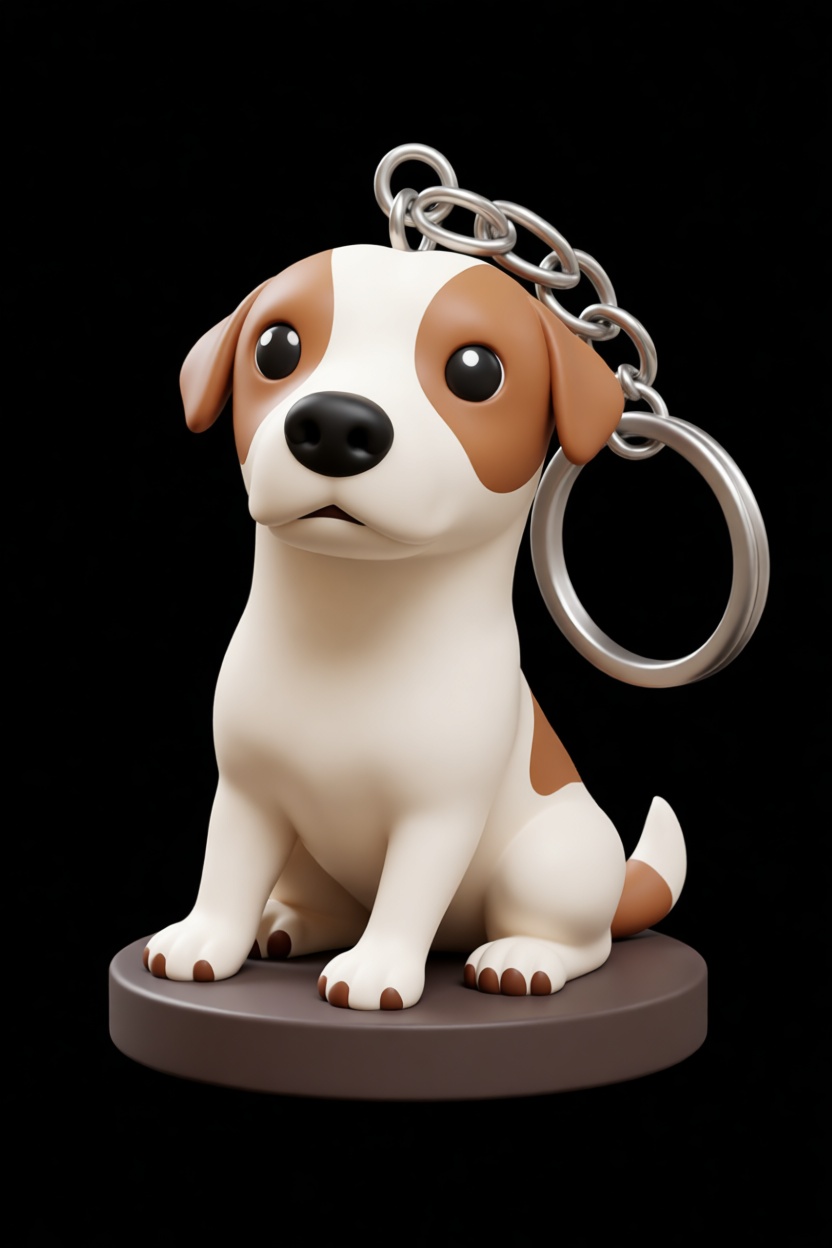 Jack Russell Terrier Keychain free 3D printable STL