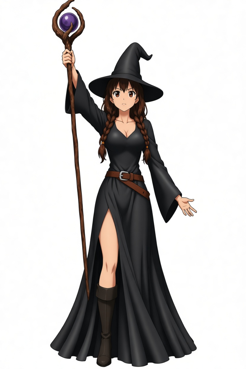 Anime Witch Figurine free 3D printable STL