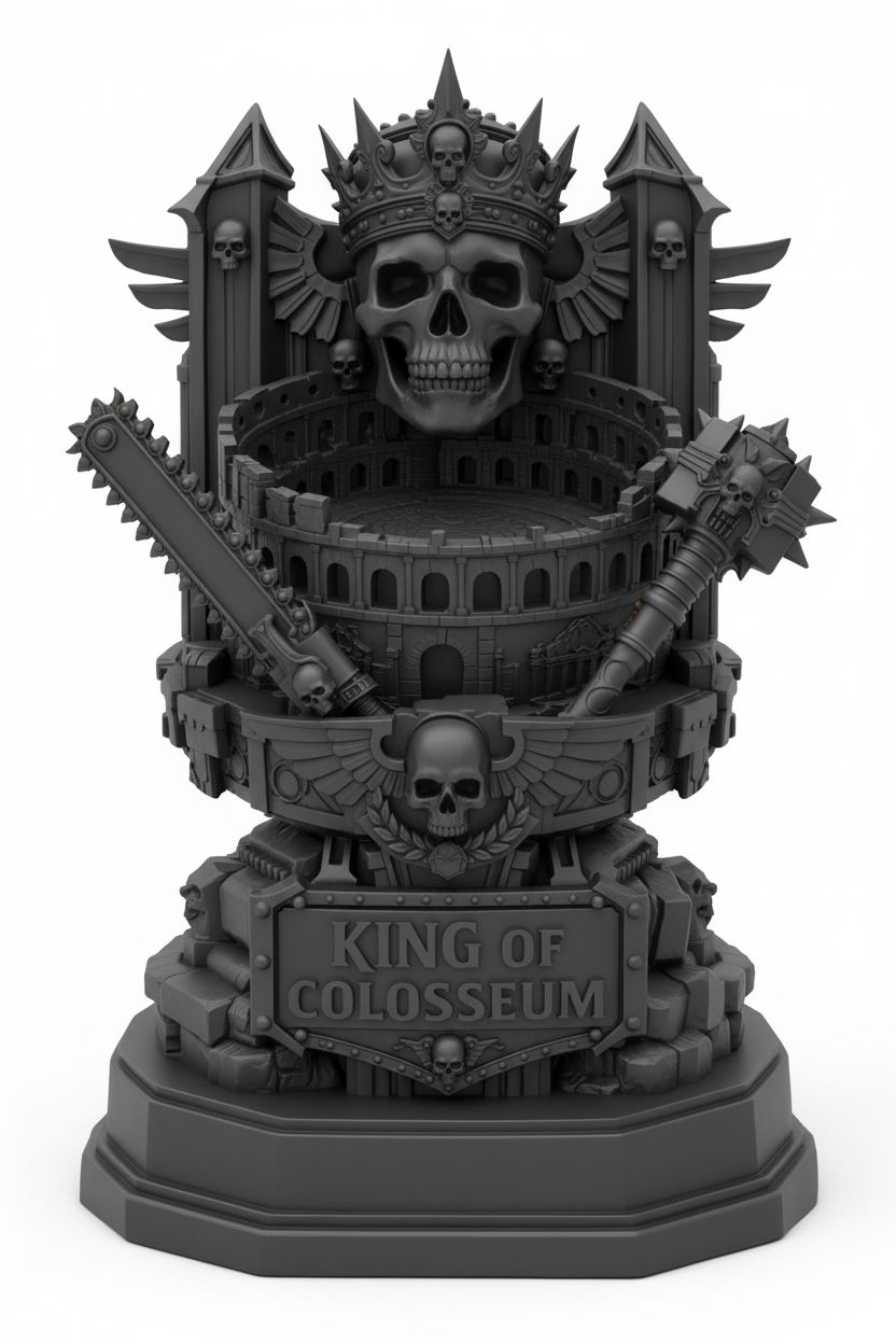 King of Colosseum Trophy free 3D printable STL