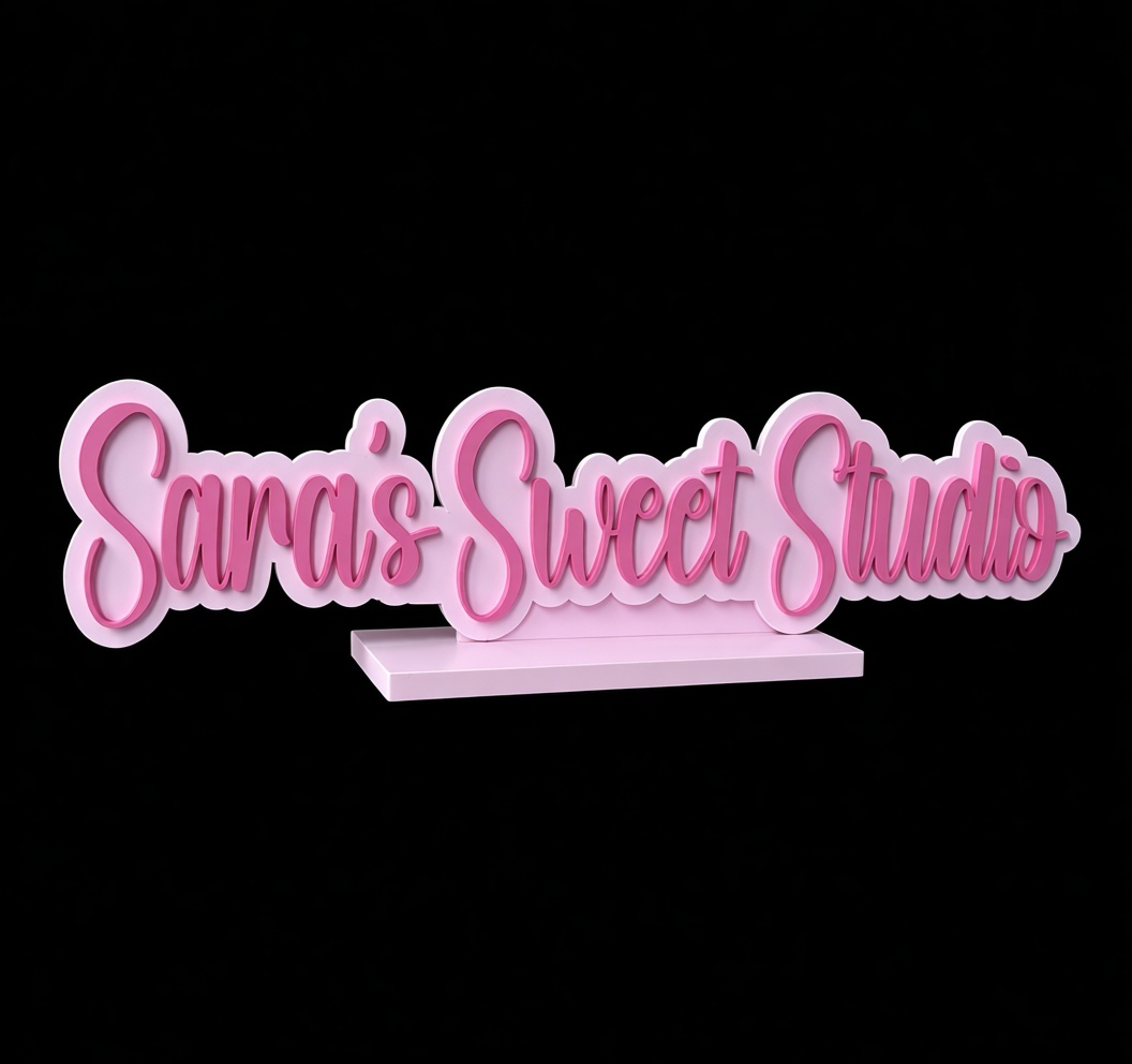 Sara's Sweet Studio Sign free 3D printable STL