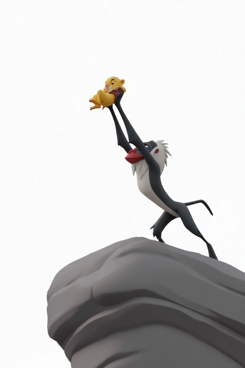 Simba Presentation Statue free 3D printable STL