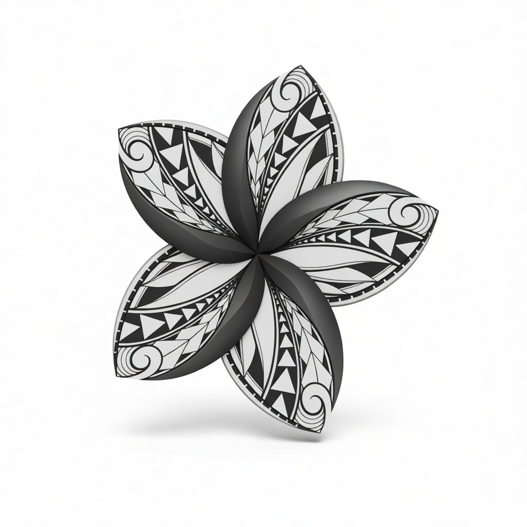 Polynesian Plumeria Pendant free 3D printable STL