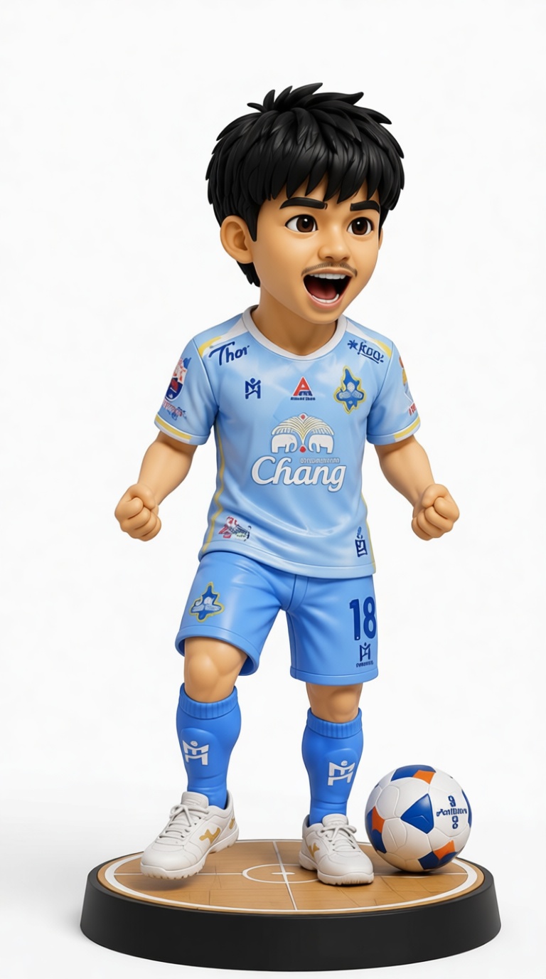 Thai Football Player Figurine free 3D printable STL
