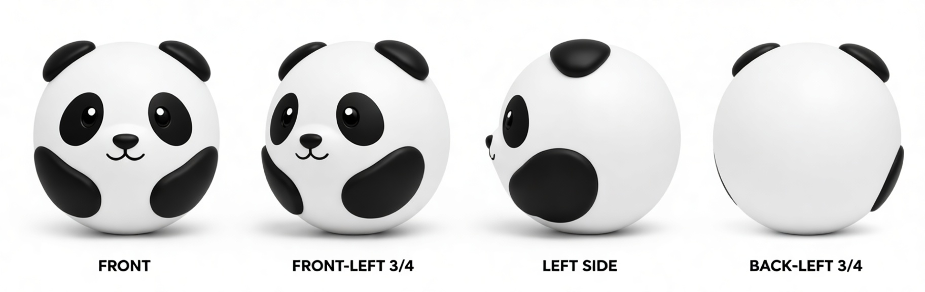 Panda Ball Figurine free 3D printable STL