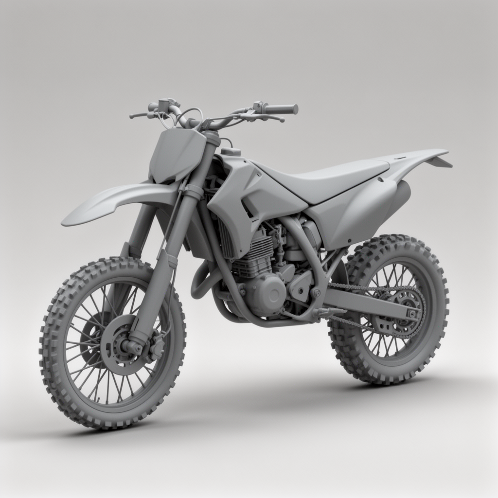 450cc Dirt Bike Model free 3D printable STL