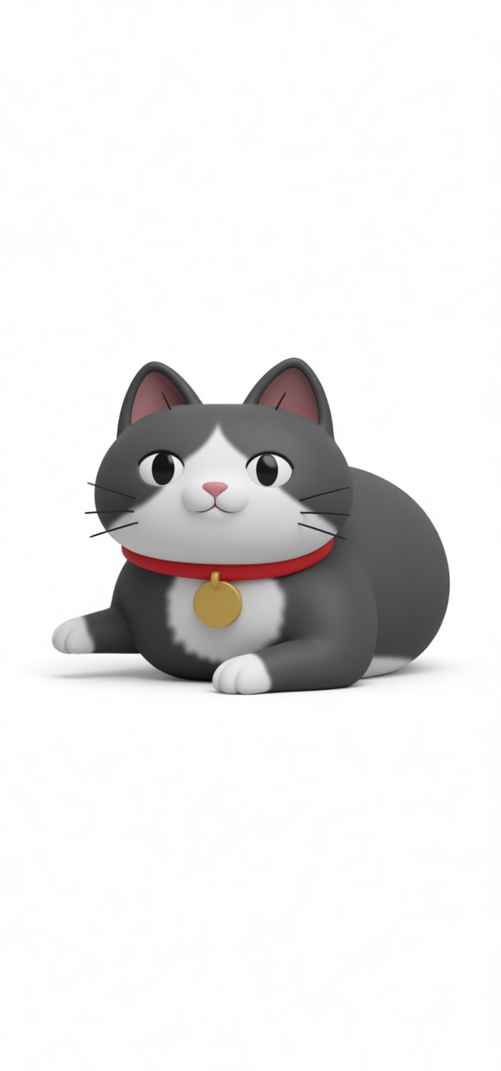 Gray Tabby Cat Figurine free 3D printable STL