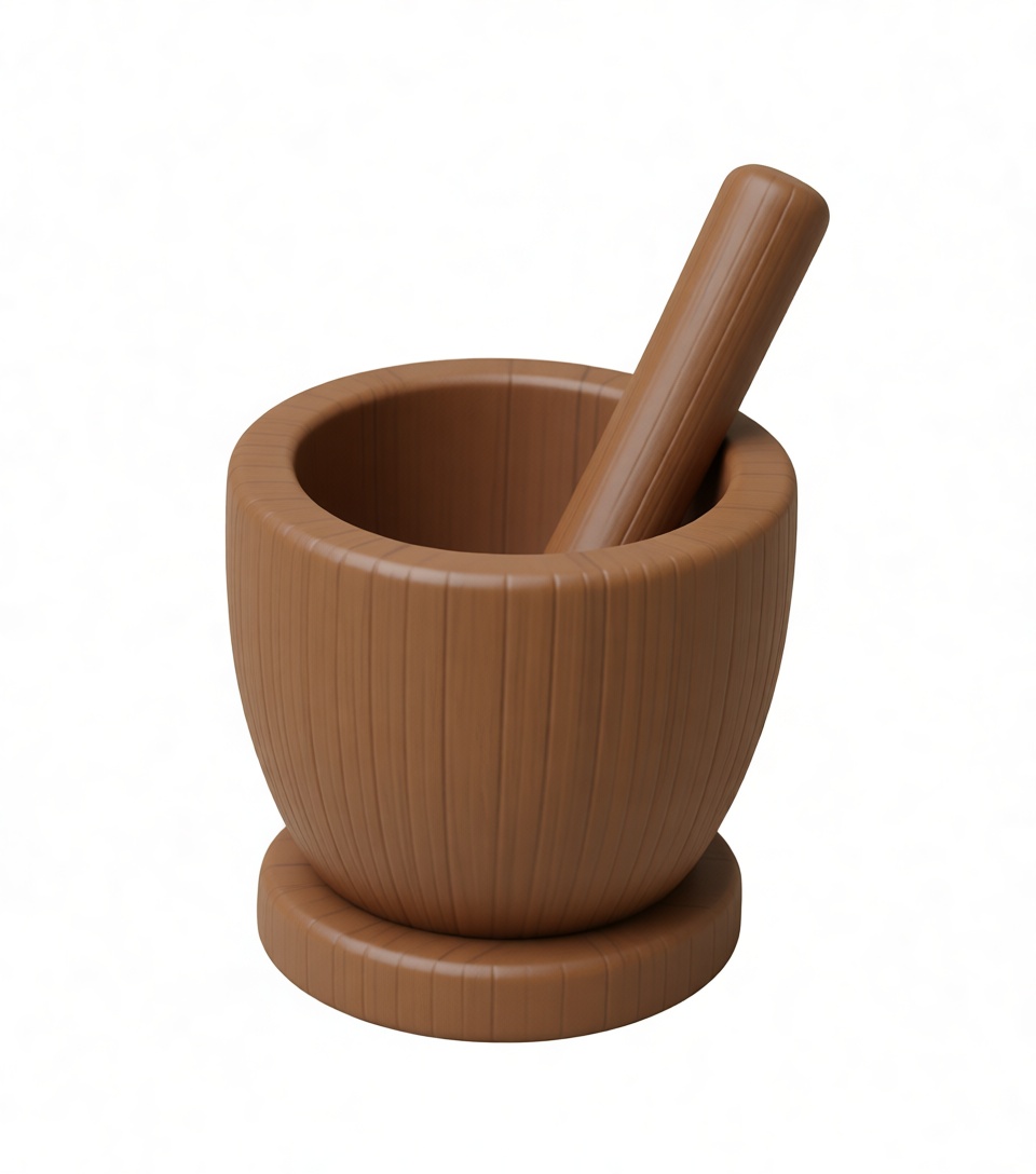 Wooden Mortar and Pestle free 3D printable STL