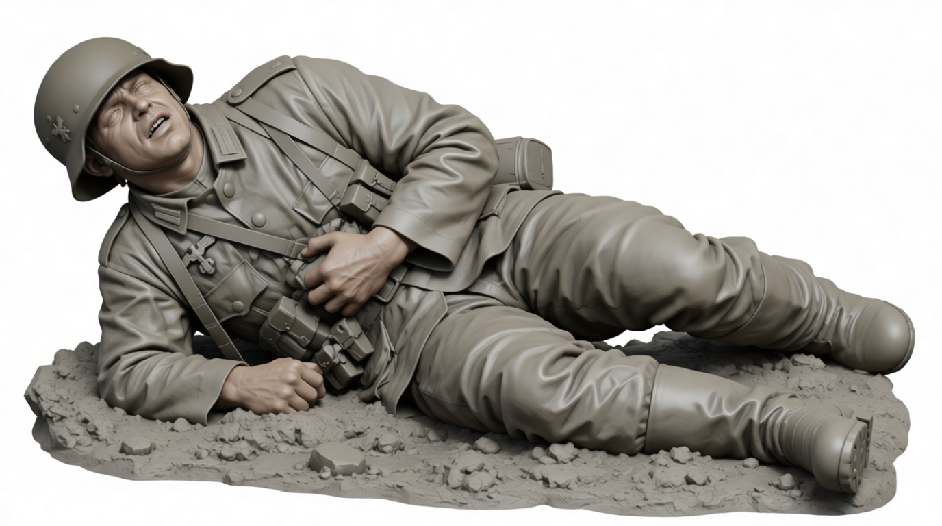 WWII German Soldier Figurine free 3D printable STL