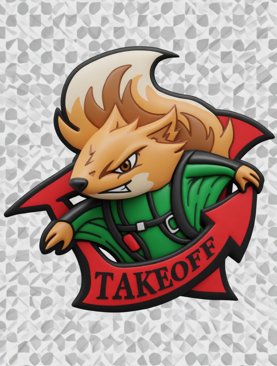 Flying Squirrel Emblem free 3D printable STL