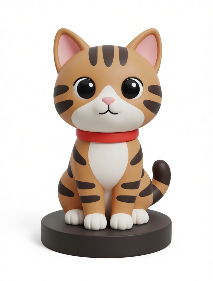 Tabby Cat Figurine free 3D printable STL