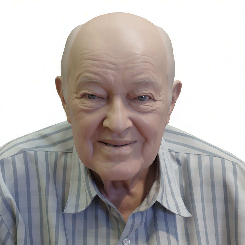 Elderly Man Bust free 3D printable STL