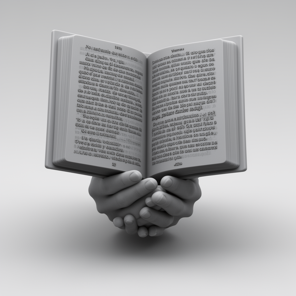 Hands Holding Bible Figurine free 3D printable STL