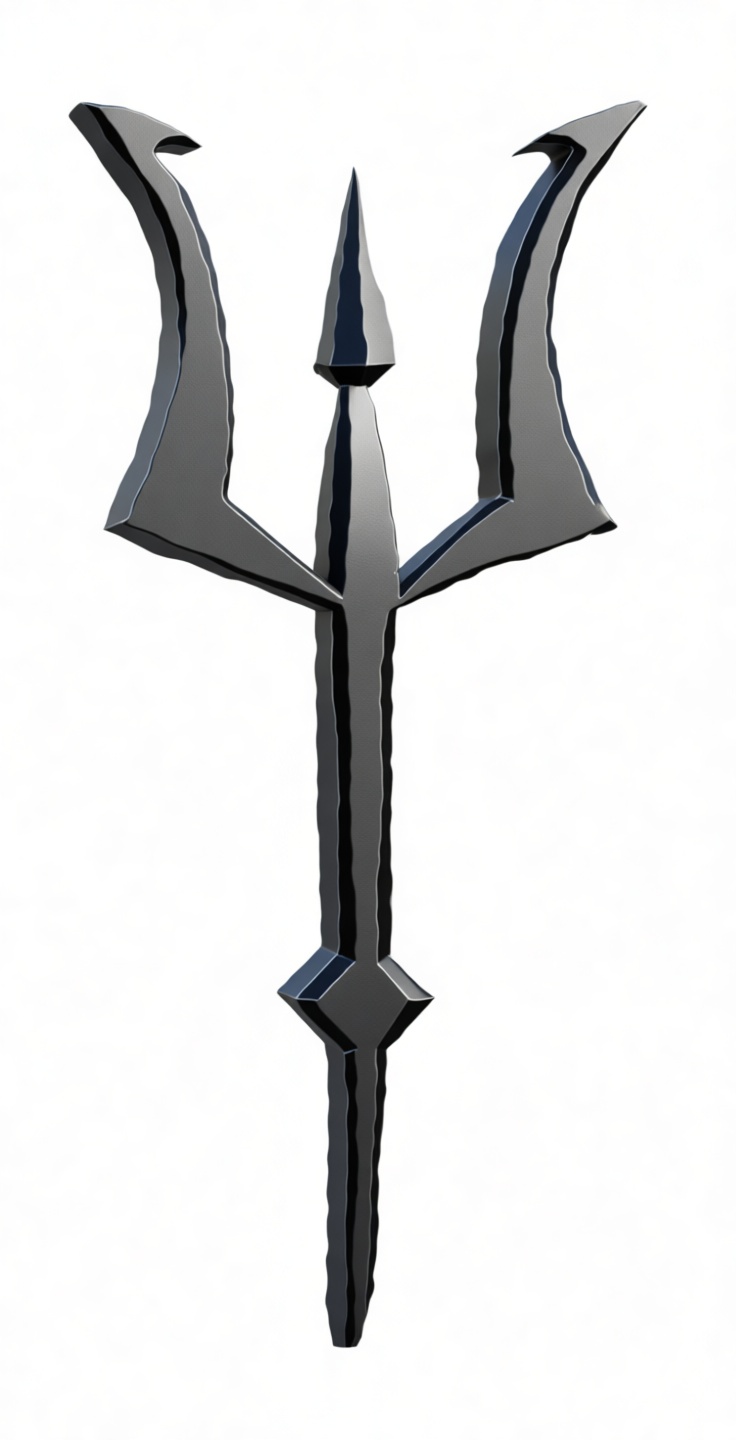 Trident Weapon Model free 3D printable STL