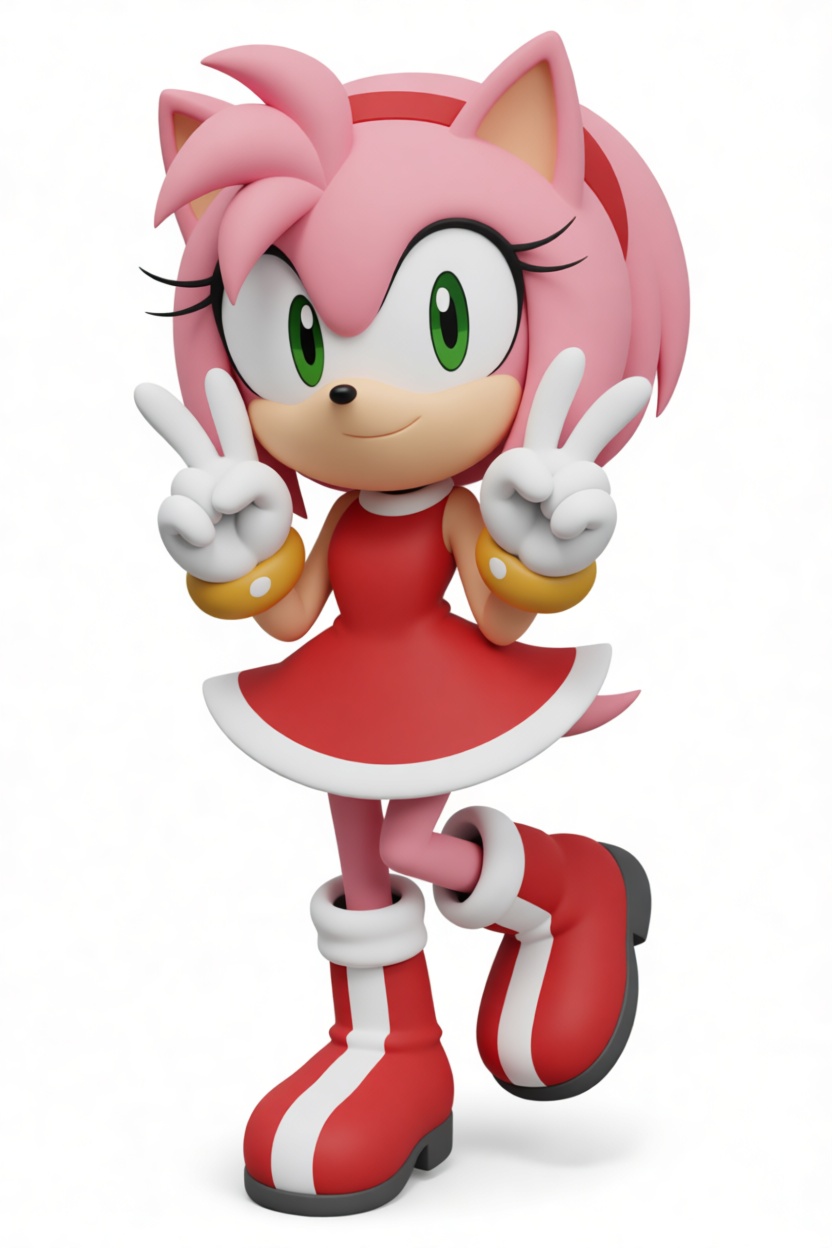 Amy Rose Figurine free 3D printable STL