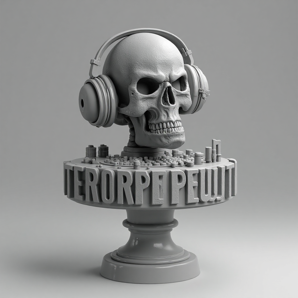 DJ Terrorpeujt Skull Figurine free 3D printable STL