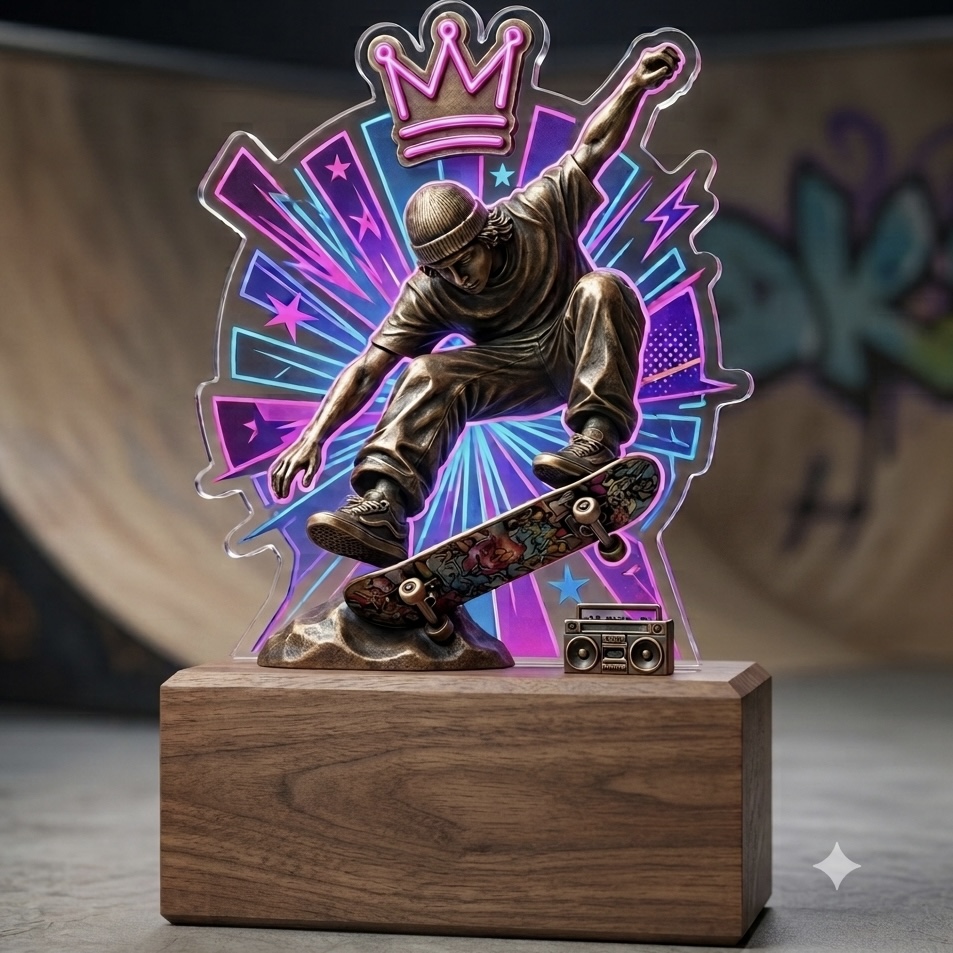 Skateboarder Action Figurine free 3D printable STL