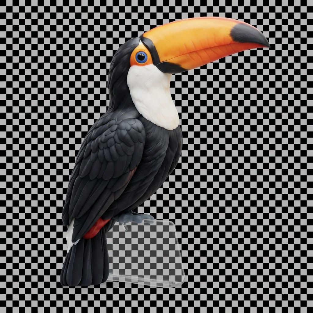 Toco Toucan Figurine free 3D printable STL