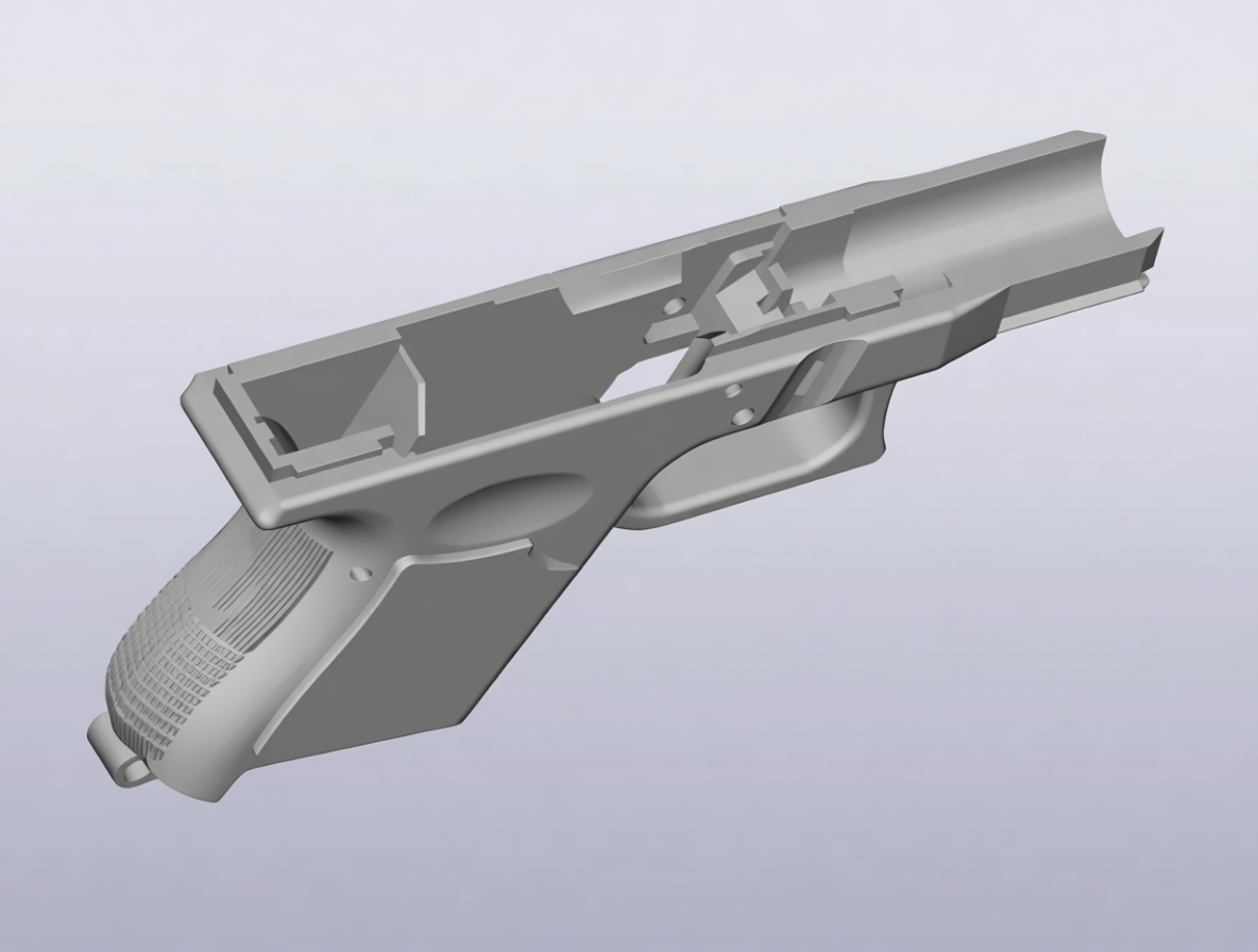 Glock Pistol Frame Model free 3D printable STL