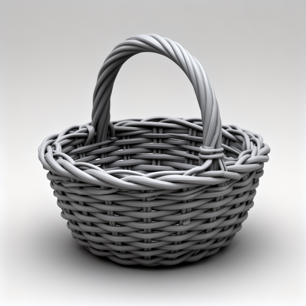 Woven Wood Basket free 3D printable STL