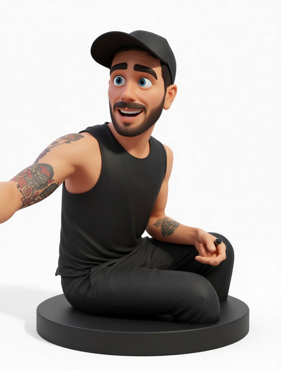 Man Sitting Figurine free 3D printable STL