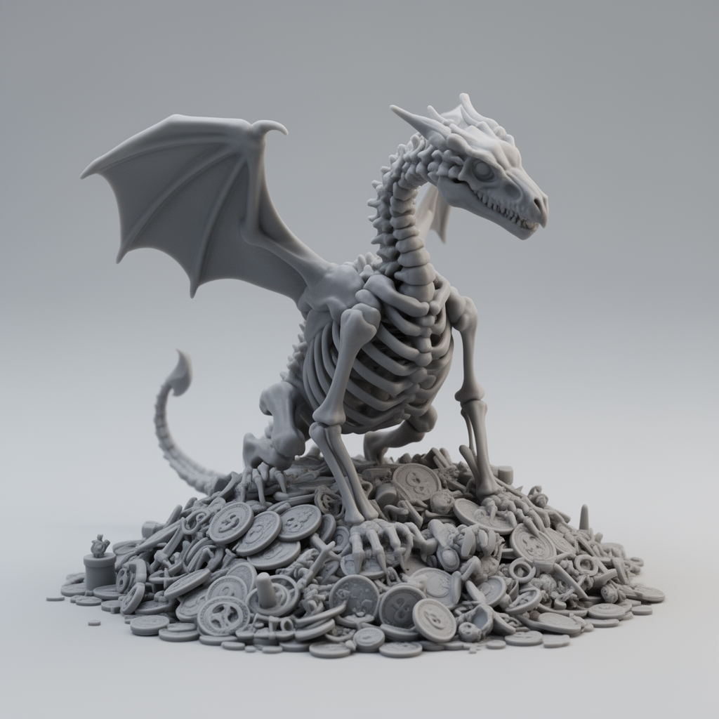 Bone Dragon Figurine free 3D printable STL