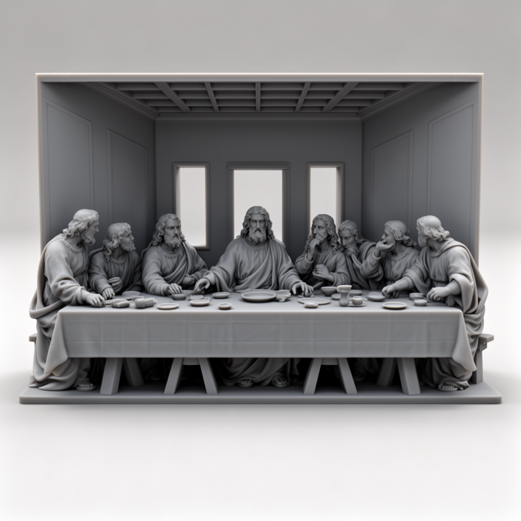The Last Supper Sculpture free 3D printable STL
