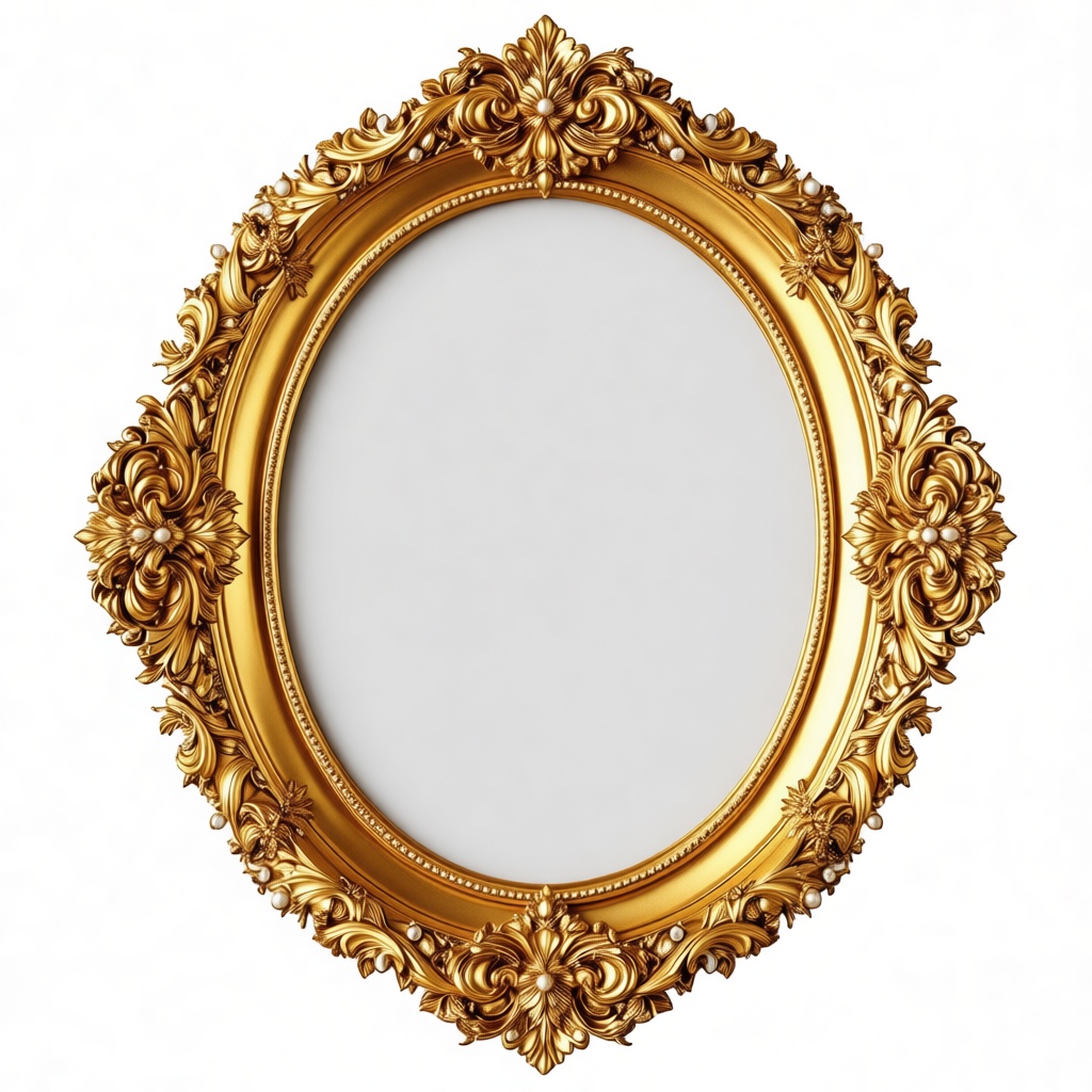Ornate Oval Mirror Frame free 3D printable STL