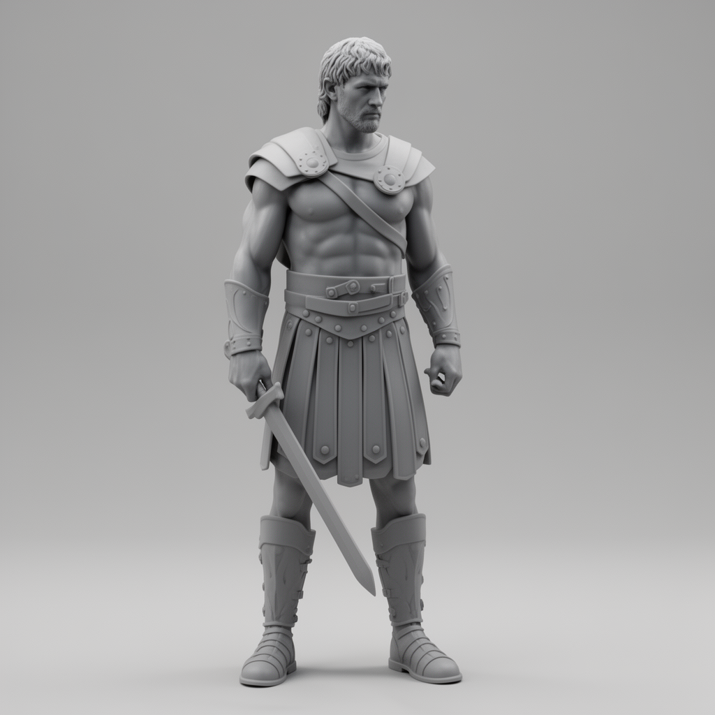 Maximus Gladiator Figurine free 3D printable STL