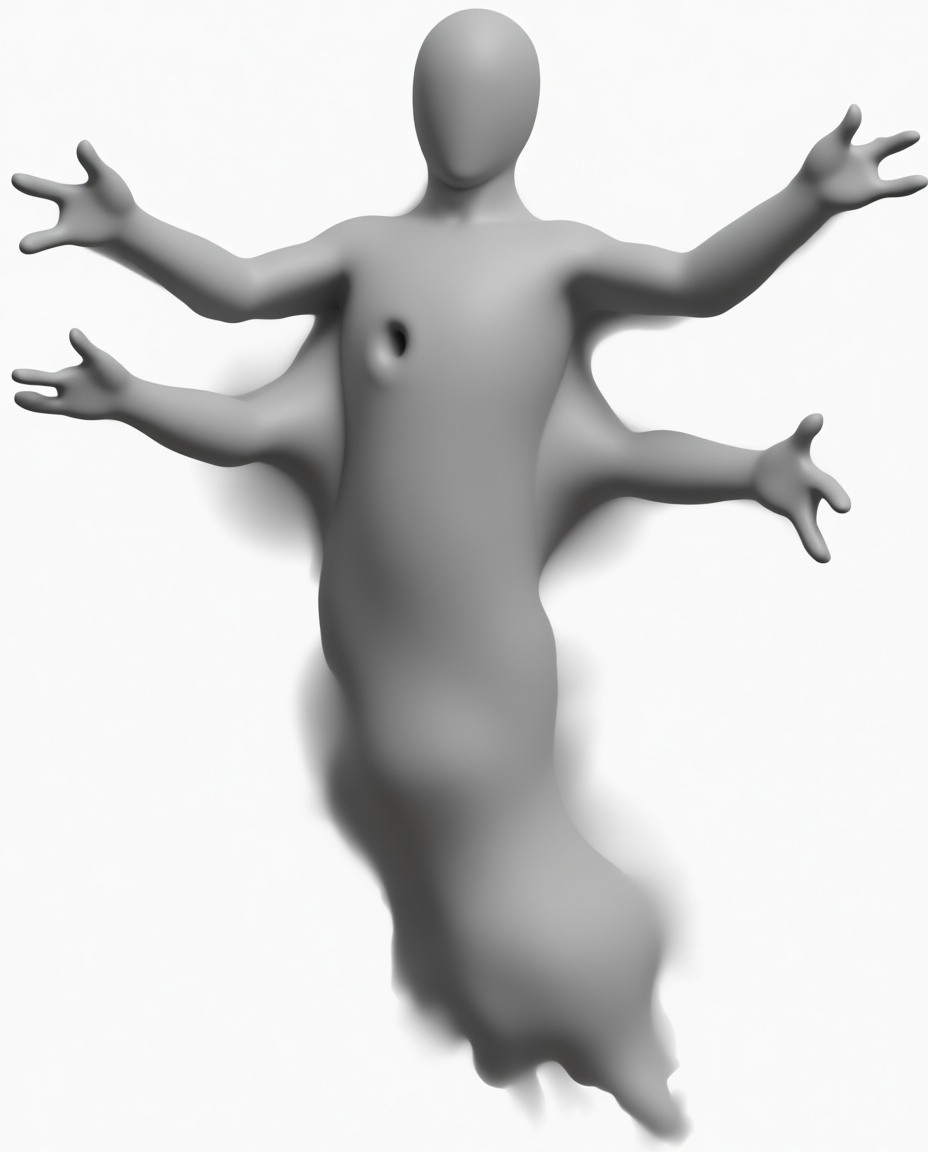 Abstract Multi-Armed Figure free 3D printable STL