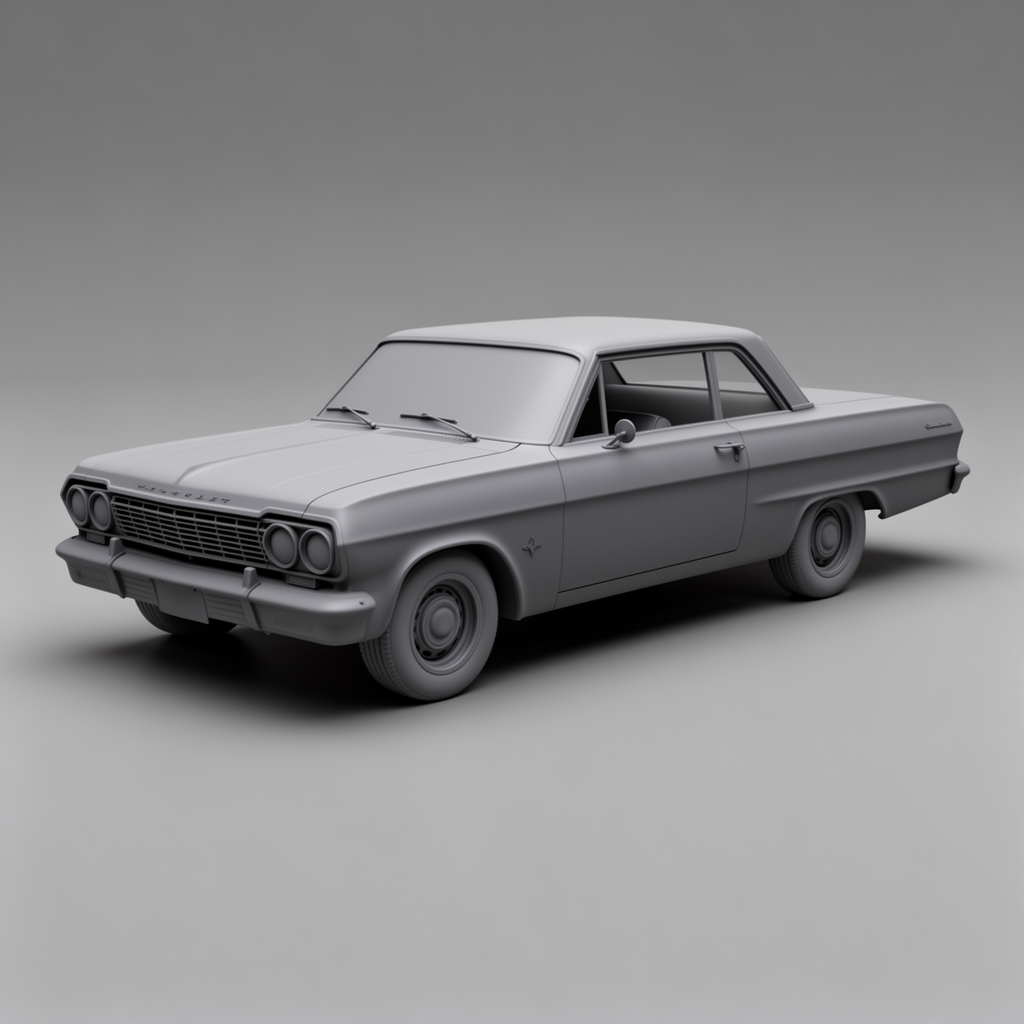 1963 Chevy Impala Model free 3D printable STL