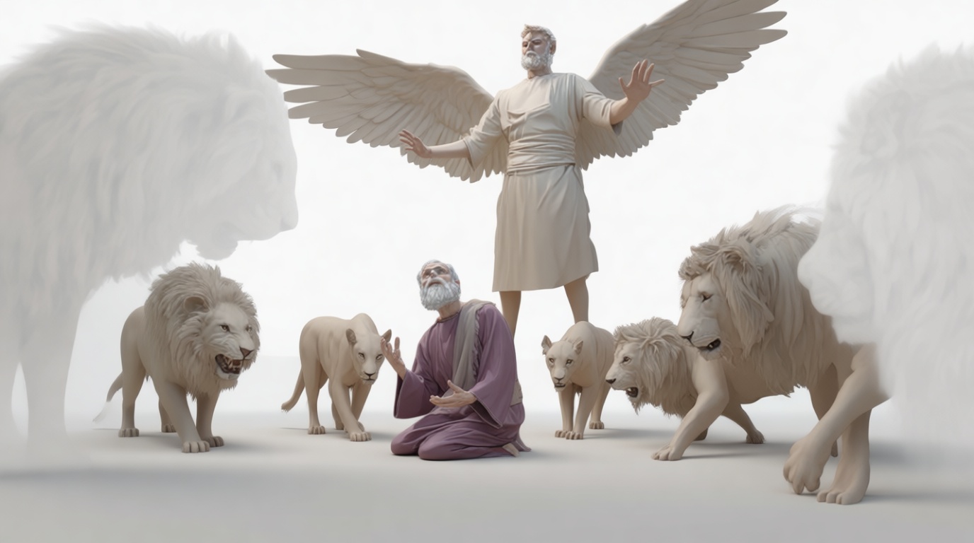 Daniel in Lions Den Sculpture free 3D printable STL